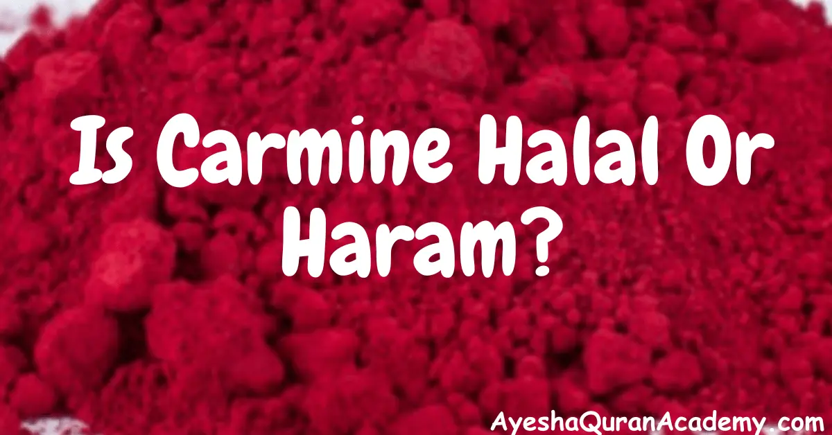 Is Carmine Halal Or Haram